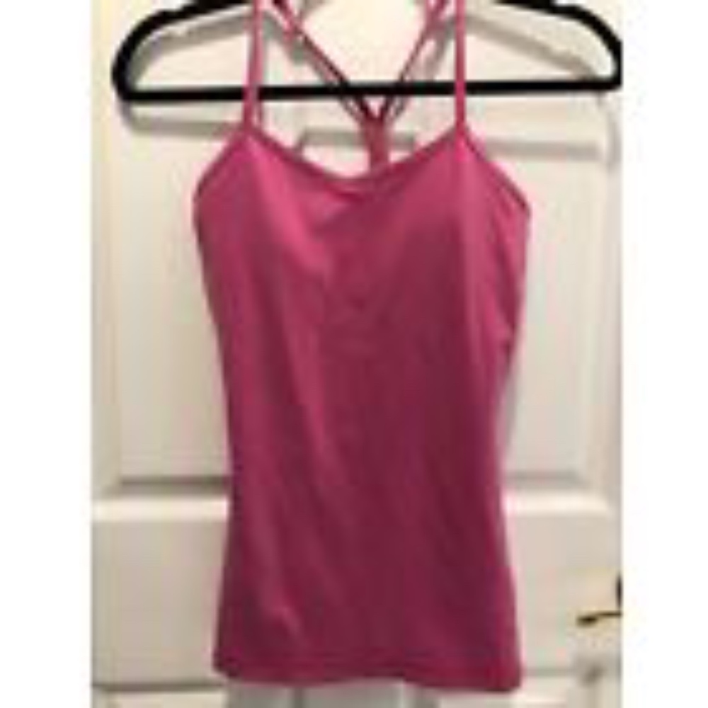 Lululemon Power Y Tank Pink Workout Sports Yoga